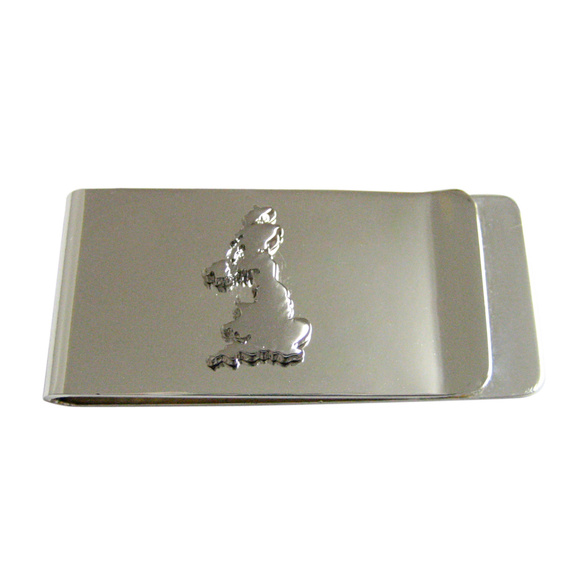 Great Britain Map Shape Money Clip